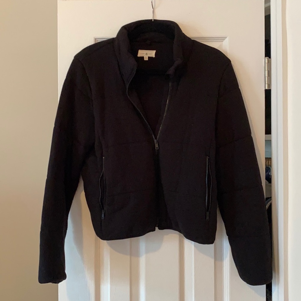 Lou & Grey Black Knit Puffer Jacket